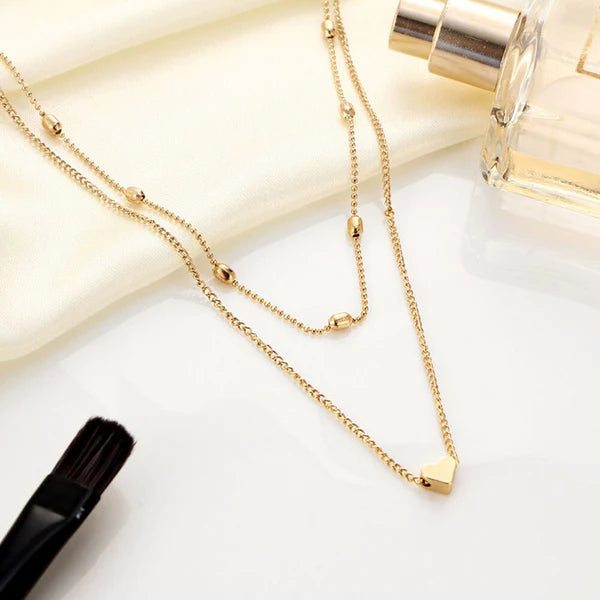 Youbella Layered Heart Necklace
