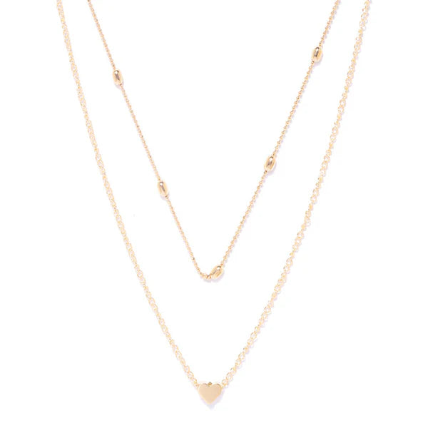 Youbella Layered Heart Necklace