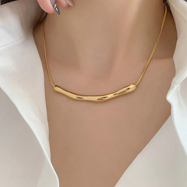 Sculpted Gold Necklace
