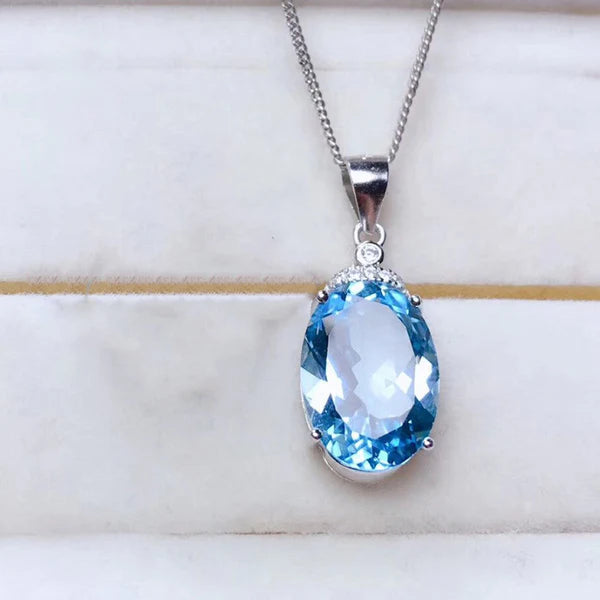 American Blue Diamond Necklace
