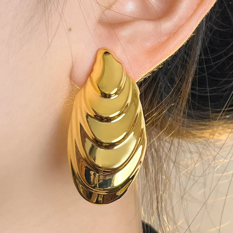 Gold Shell Earrings