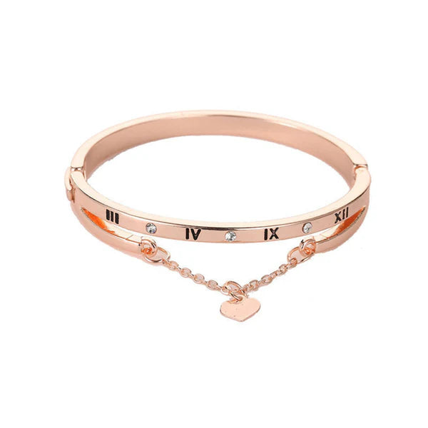 Rose Gold Roman Bangle