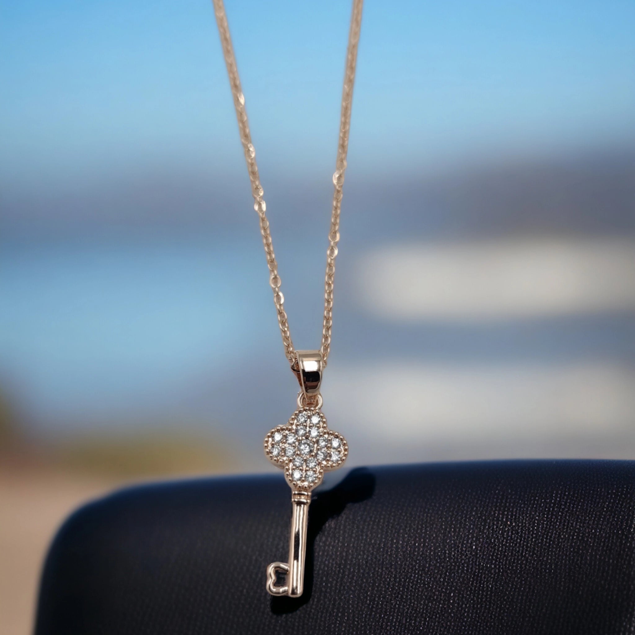 Diamond Key Necklace