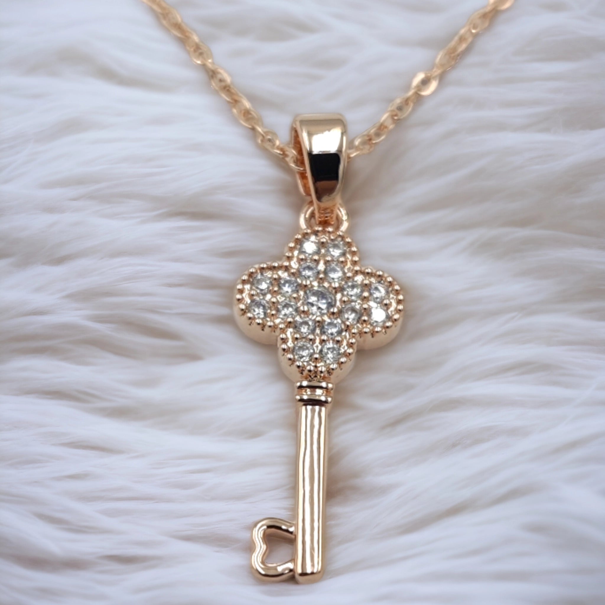 Diamond Key Necklace