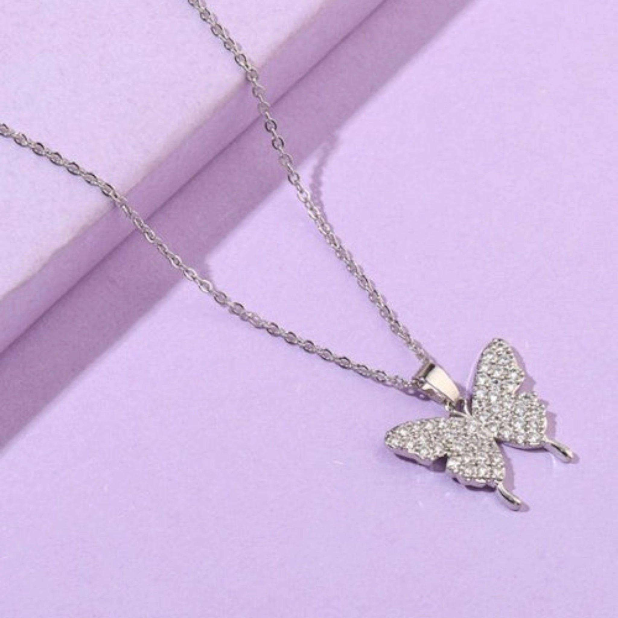 Bling Butterfly Necklace