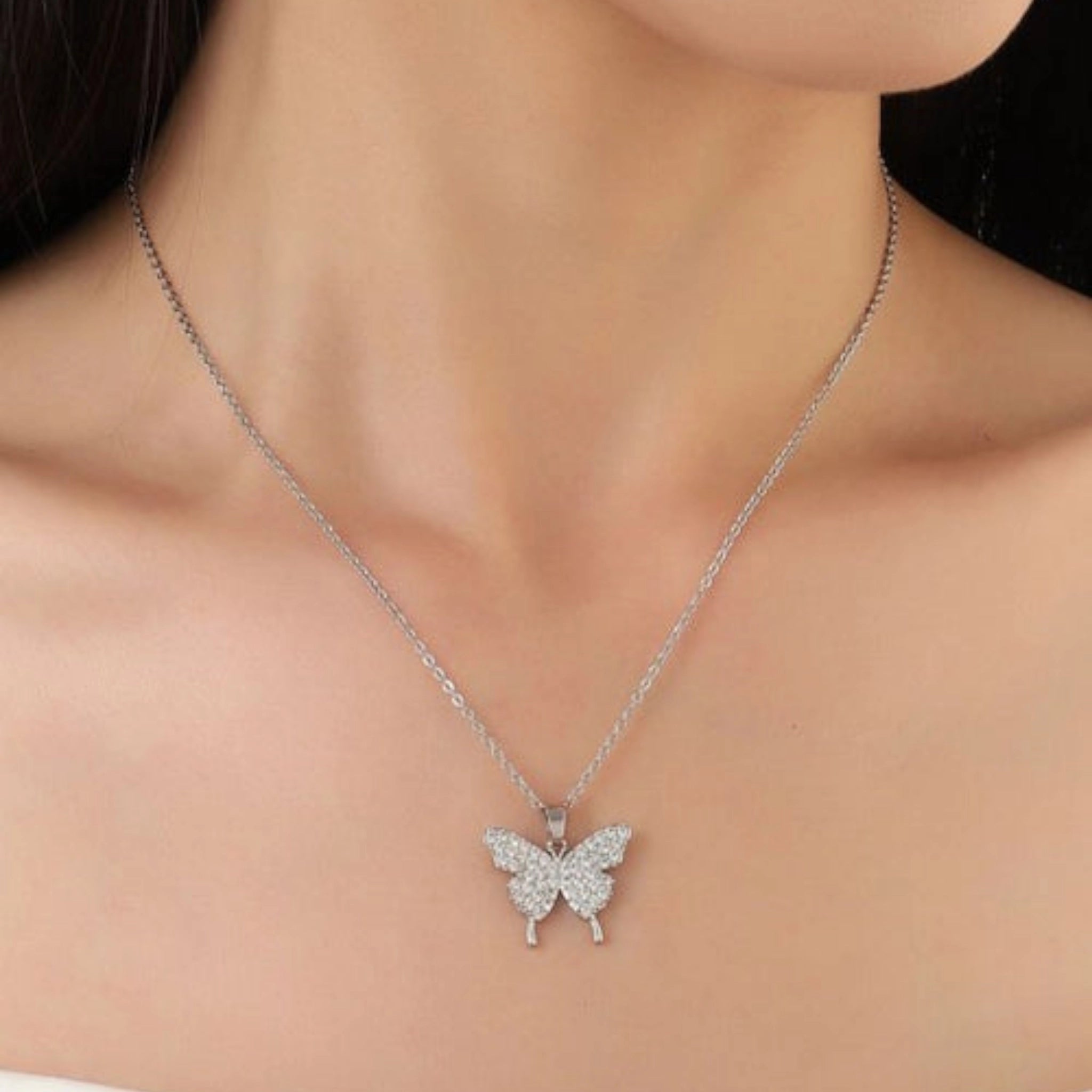 Bling Butterfly Necklace