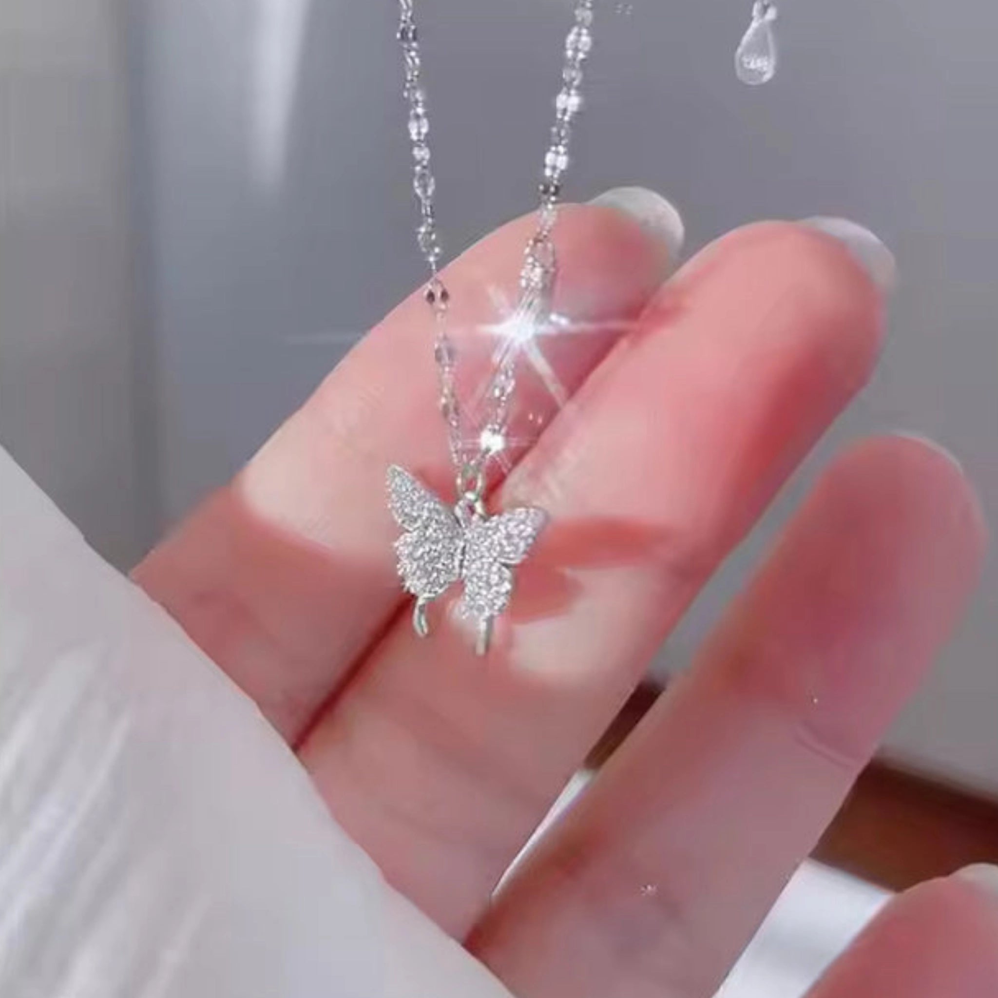 Bling Butterfly Necklace