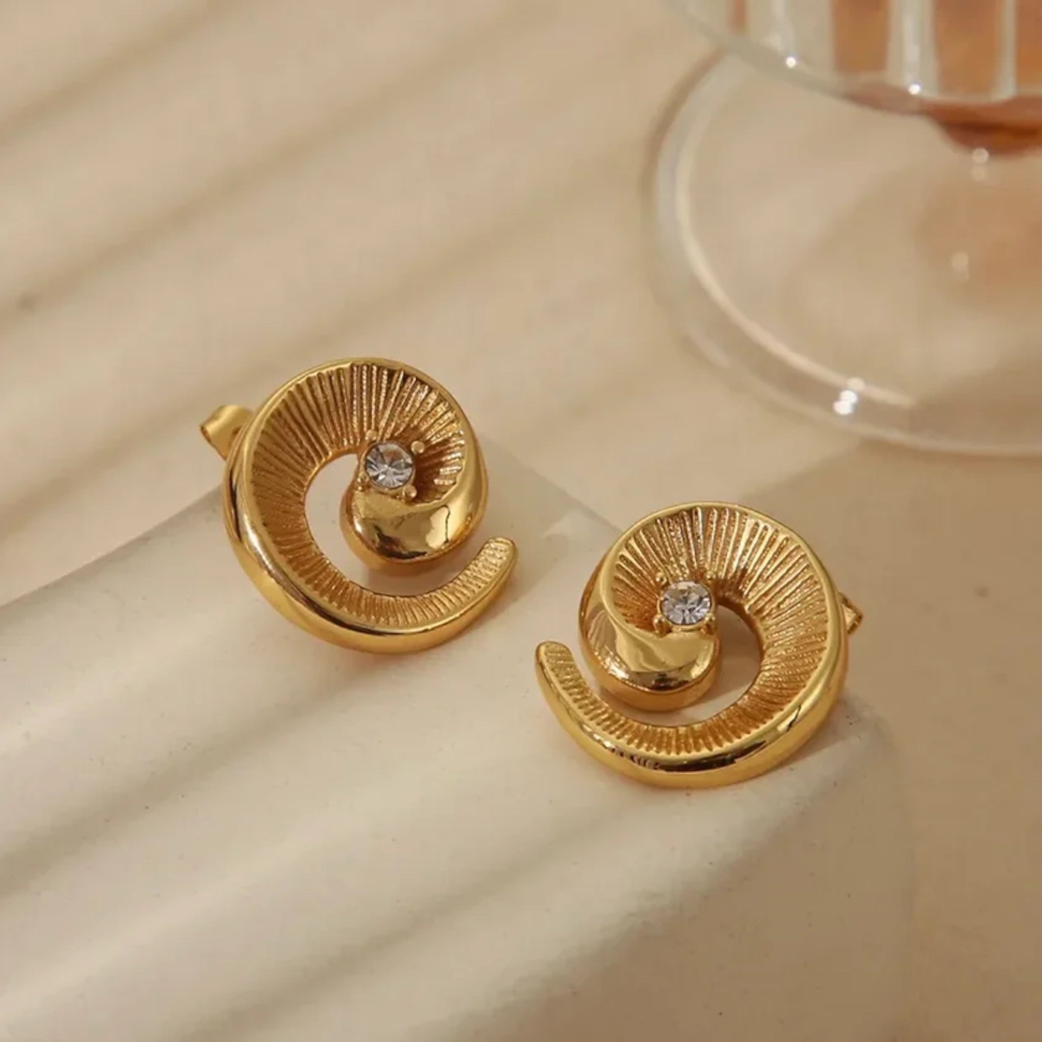 Swirling Gold Earrings