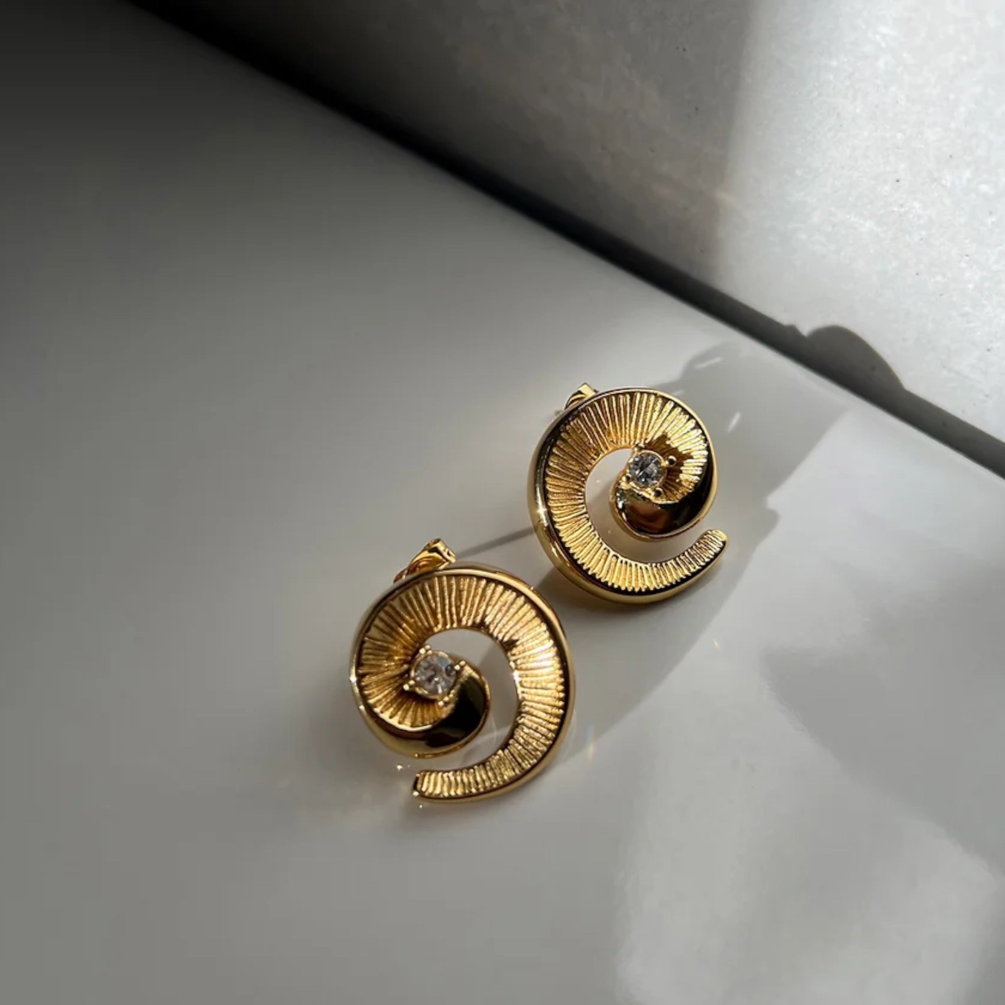 Swirling Gold Earrings