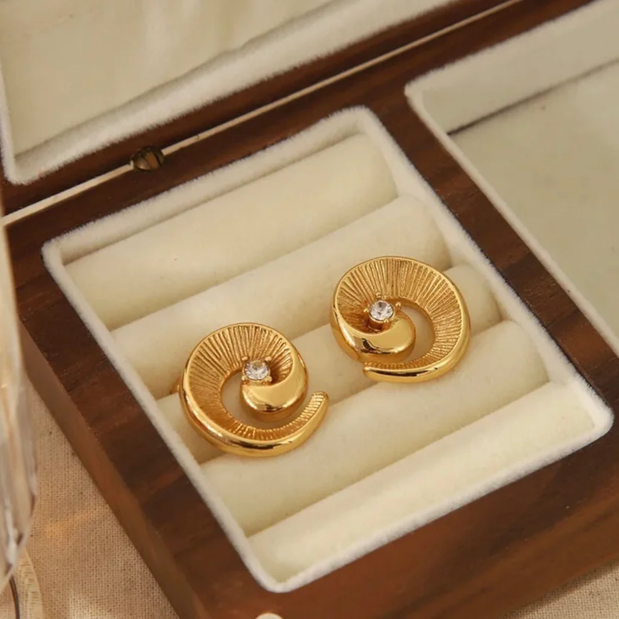 Swirling Gold Earrings