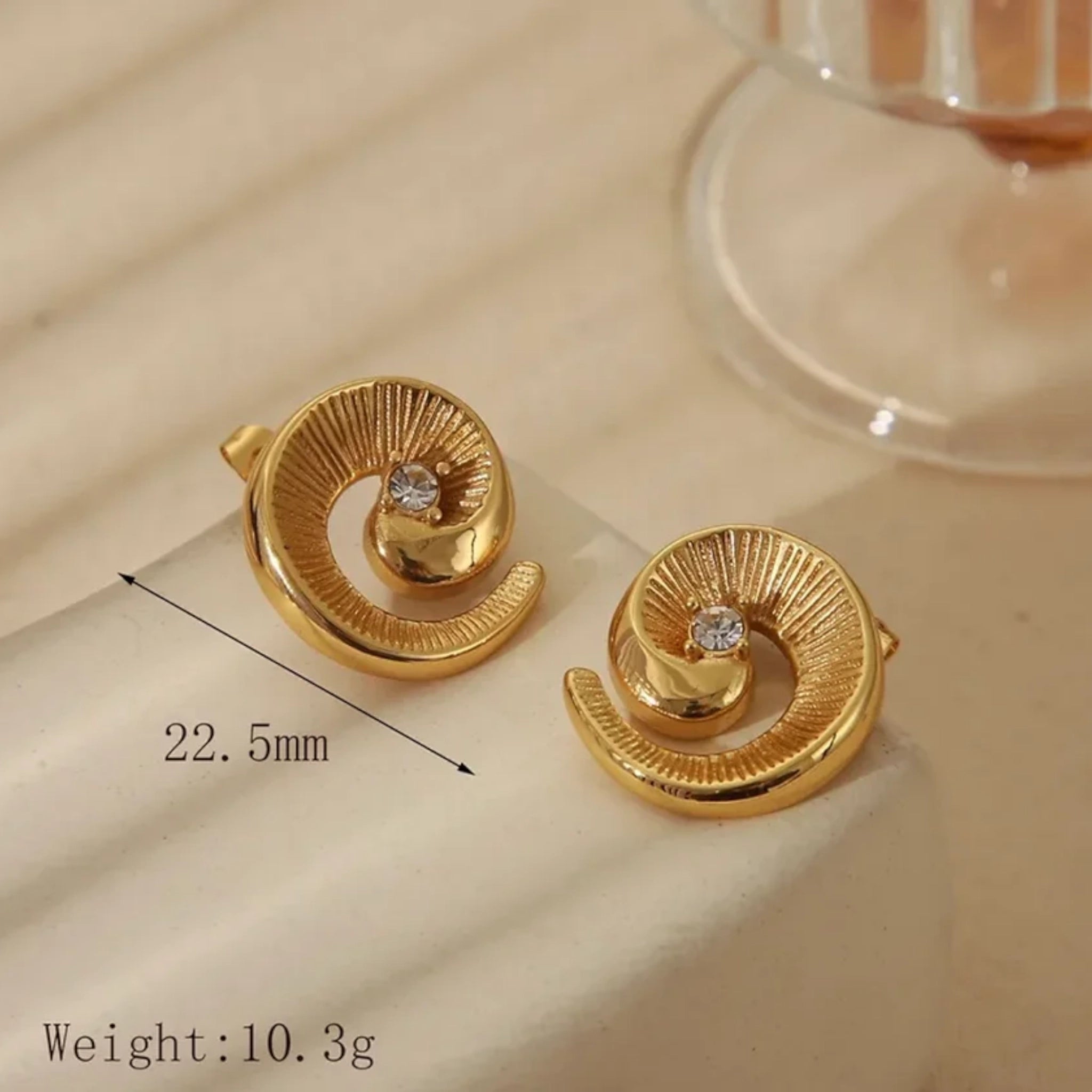 Swirling Gold Earrings