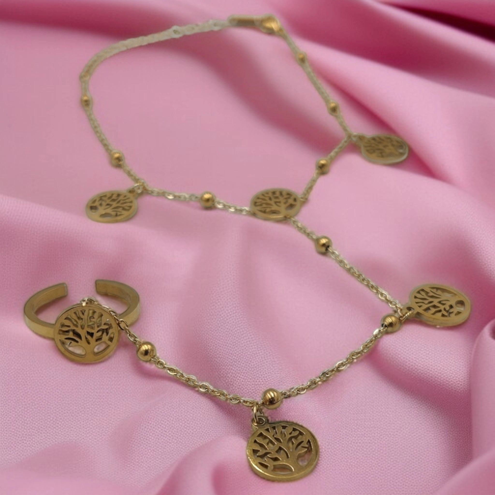 Tree of Life Bracelet and Ring Set