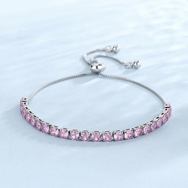 Zirconia Pink Tennis Bracelet