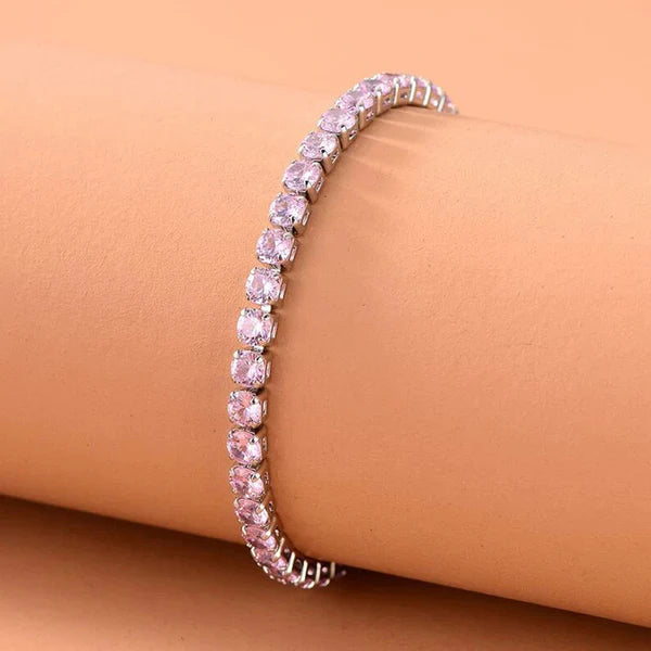 Zirconia Pink Tennis Bracelet