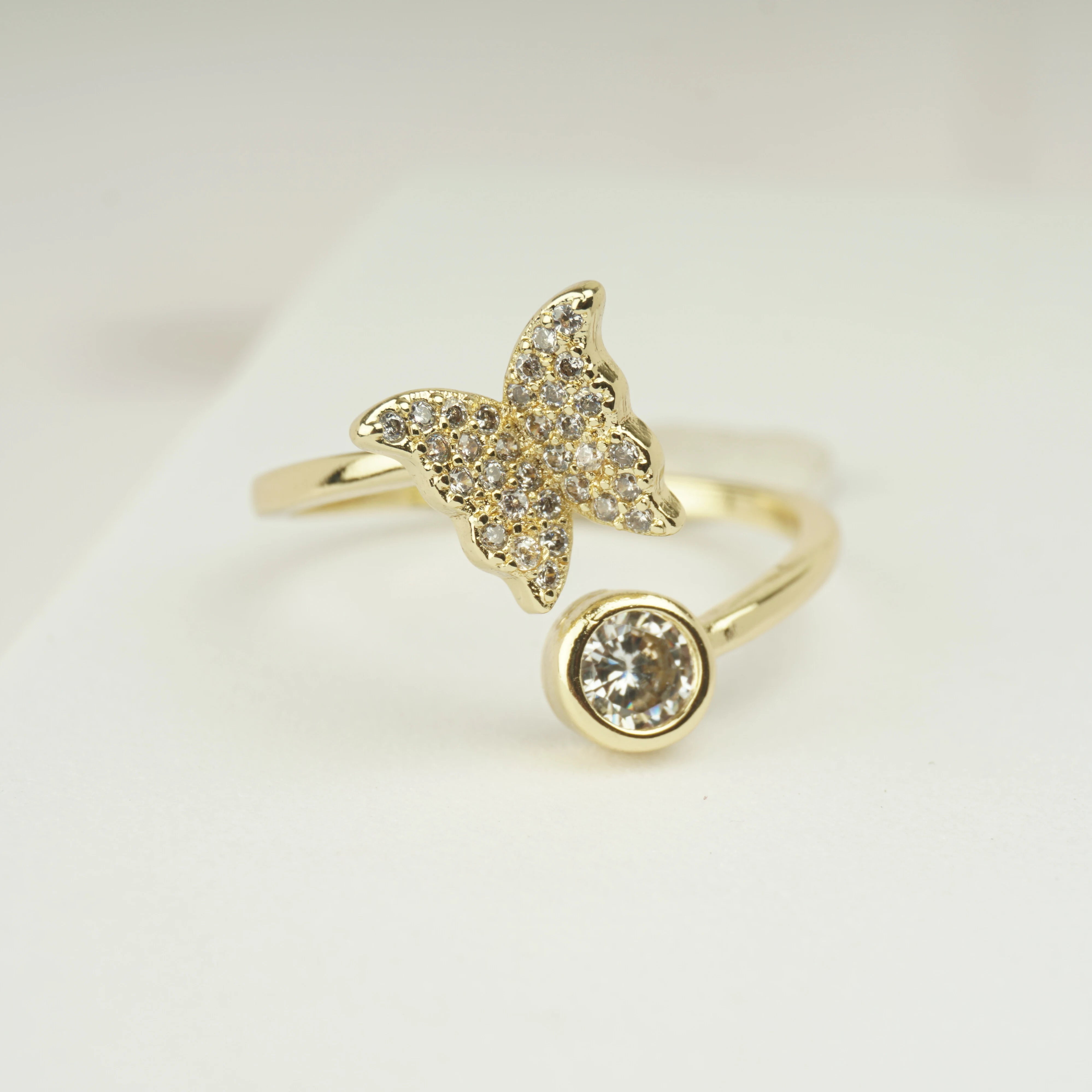 Crystal Butterfly Ring