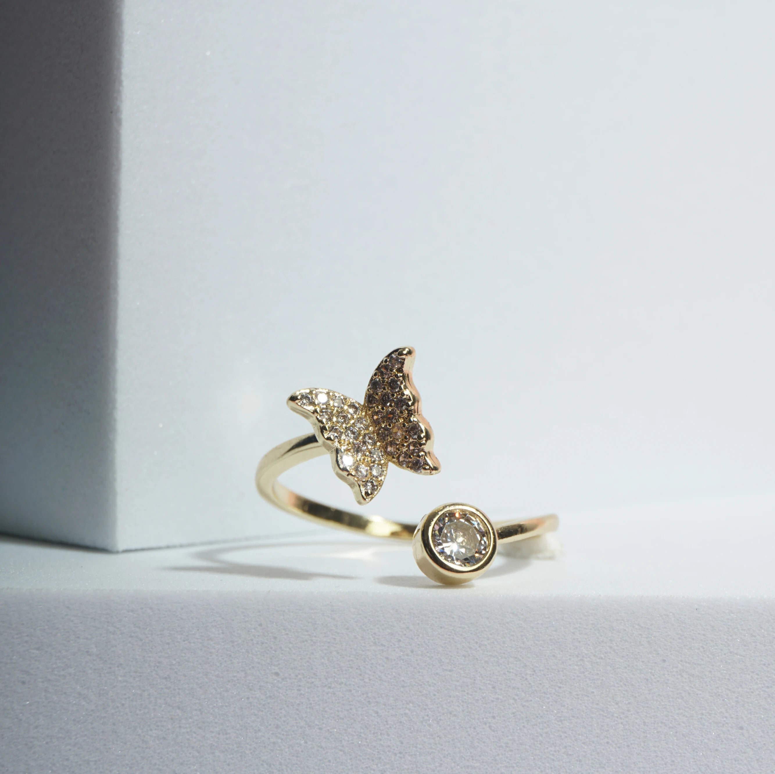 Crystal Butterfly Ring