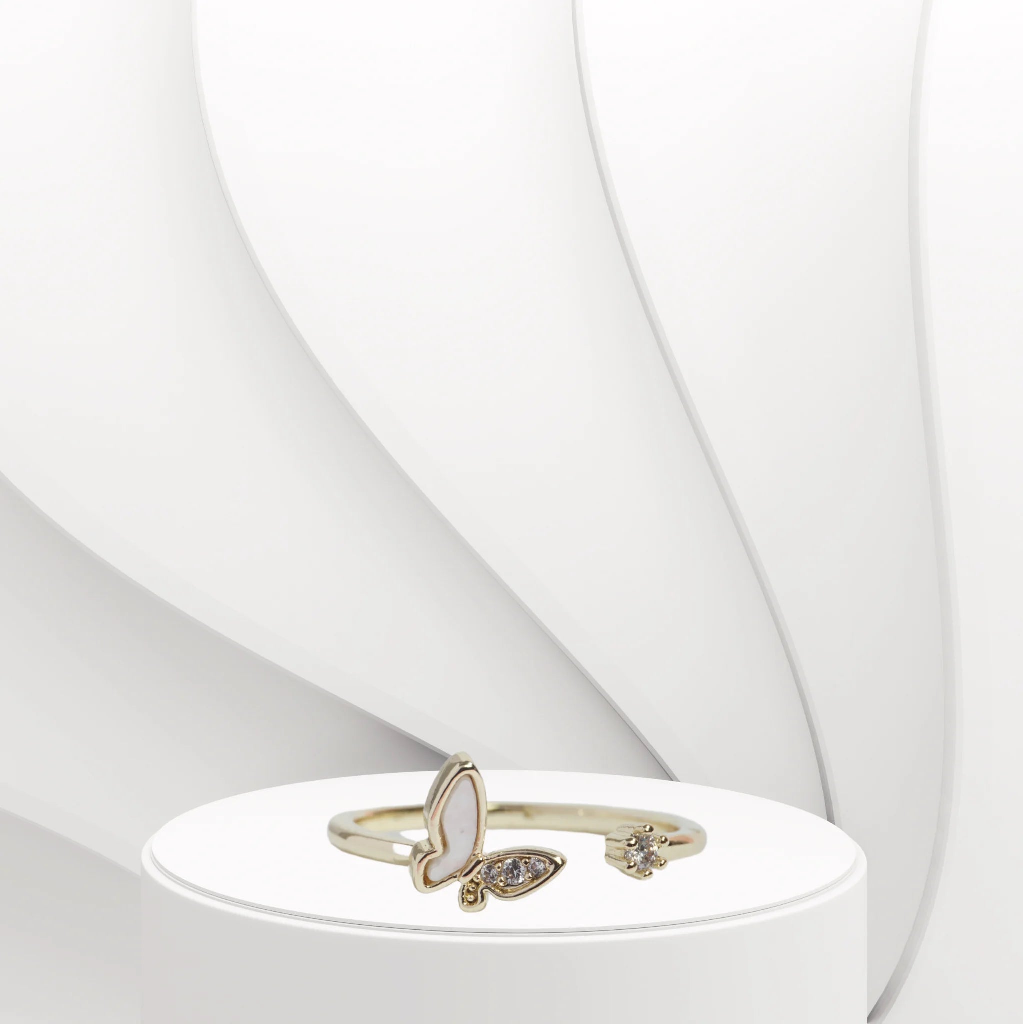 Butterfly CZ Ring