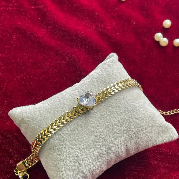 Diamond Heart Bracelet