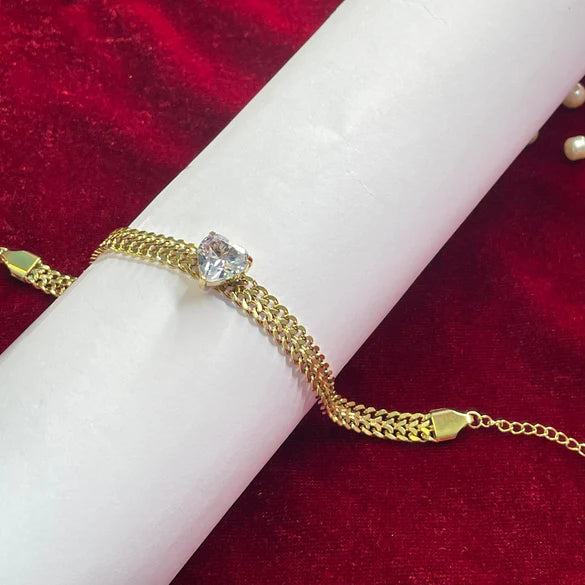 Diamond Heart Bracelet