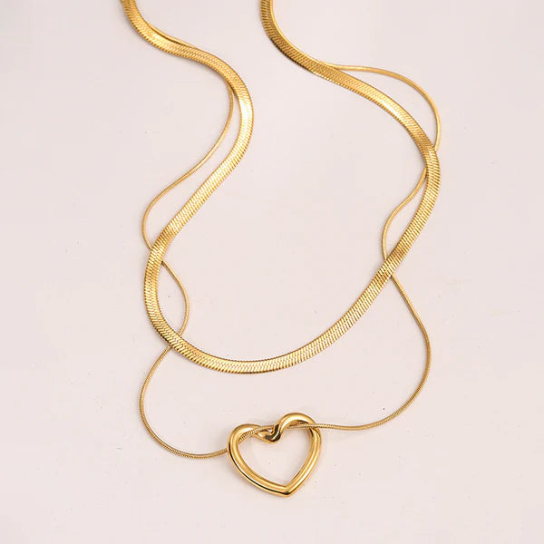 Heart Themed Layered Necklace