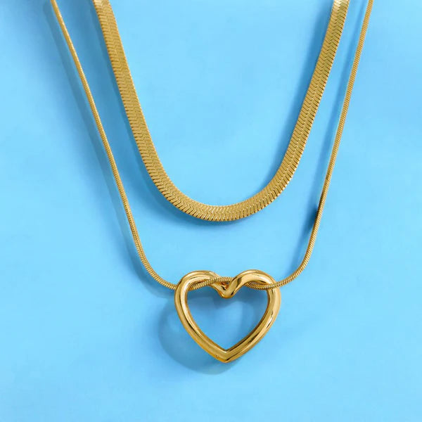 Heart Themed Layered Necklace