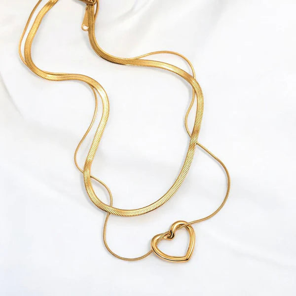 Heart Themed Layered Necklace
