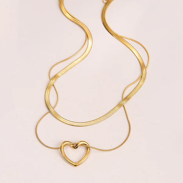 Heart Themed Layered Necklace