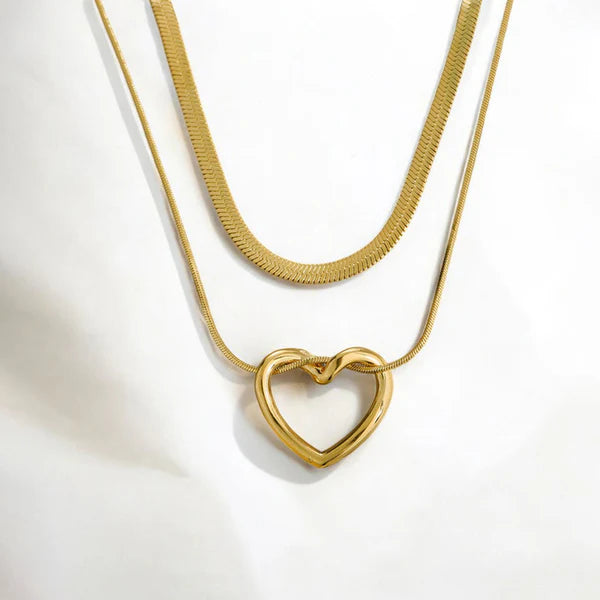 Heart Themed Layered Necklace