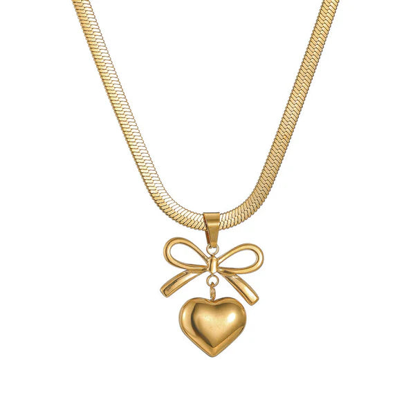 Heart Bow Necklace