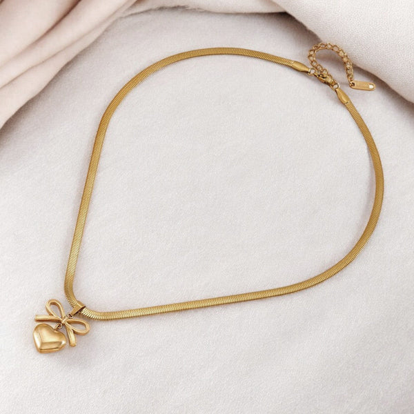 Heart Bow Necklace