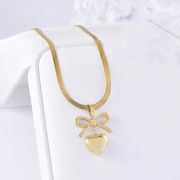 Heart Bow Necklace