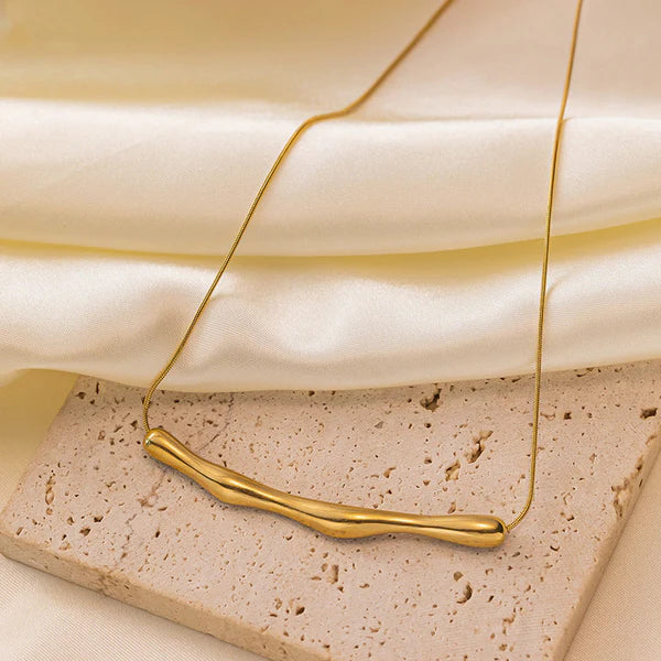 Sculpted Gold Necklace
