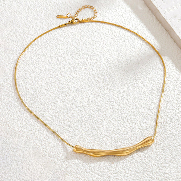 Sculpted Gold Necklace