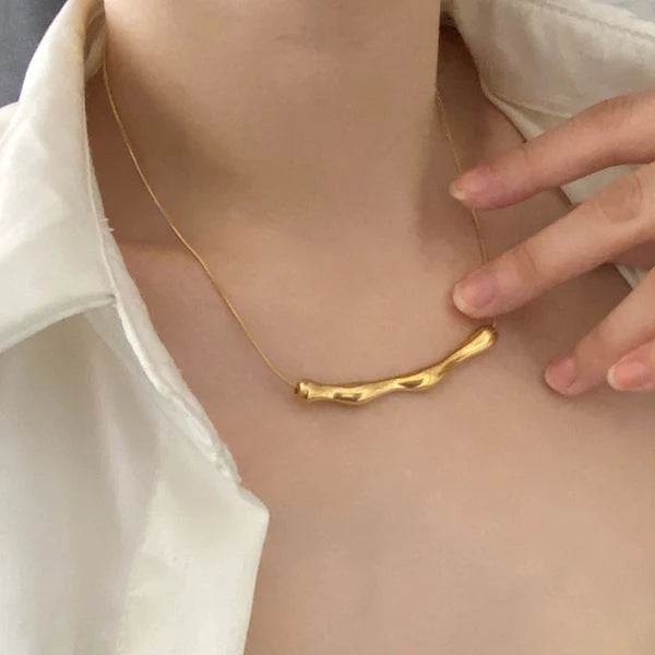 Sculpted Gold Necklace