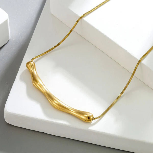 Sculpted Gold Necklace