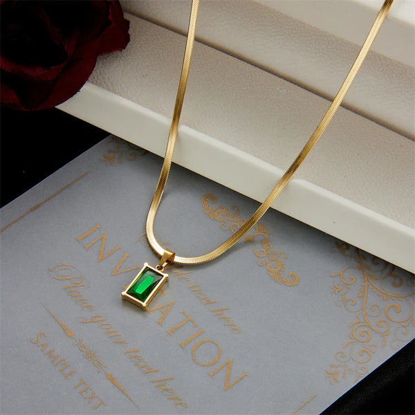 Green Drop Necklace