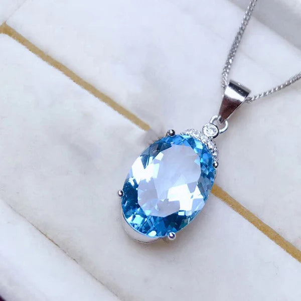 American Blue Diamond  Necklace