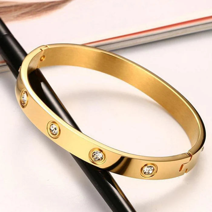 Crystal Love Bangle Bracelet