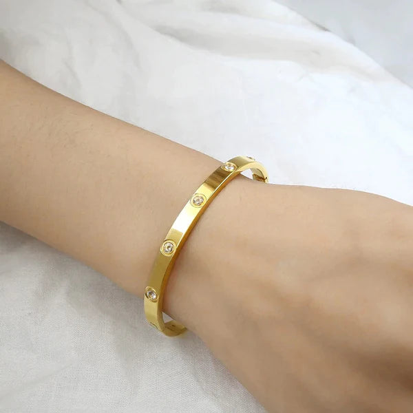Crystal Love Bangle Bracelet
